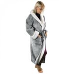 Peignoir robe de chambre polaire mixte utra douce - s / m - gris - vivezen Peignoir robe de chambre polaire mixte utra douce - s / m - gris - vivezen