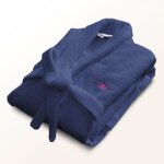 Peignoir - le temps dun bain - taille s - 100% coton 500g / m - doux absorbant unisexe - bleu