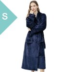 Peignoir unisexe - marque - modèle - deux poches - chaud - couple - bleu marine s Peignoir unisexe - marque - modèle - deux poches - chaud - couple - bleu marine s