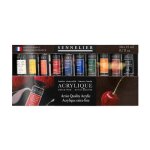 Peinture acrylique - extra fine - sennelier - heavy body - haute viscosit� - 10 tubes de 21ml