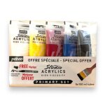 Peinture acrylique - fine - pbo - studio acrylics - haute viscosit - 5 tubes 100ml + 1 marqueur offert ...