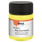 Peinture acrylique - kreul - fluorescente jaune - 50 ml - brillant - r�sistante � leau