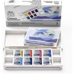 Peinture aquarelle - winsor & newton - boite de poche - 8 demi - godets - couleurs vari�es - id�ale pour ...