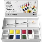 Peinture aquarelle - winsor & newton - bo�te de poche - 8 demi - godets - paysage floraux - pigments ...