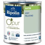 Peinture biosource murale intrieur satin vert palatino 05l ripolin