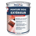 Peinture bois exterieur - pot 15 l - metaltop - 3004 - rouge basque