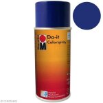 Peinture en bombe - marabu - do it - 150 ml - bleu fonc n53 - mat satine - schage rapide