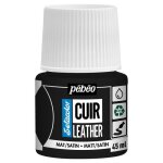 Peinture cuir - pebeo - setacolor - 45 ml - noir extrme - acrylique