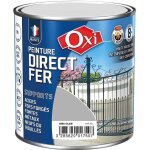 Peinture direct sur fer - oxi - 0. 5 l - gris clair - monocouche brillante - antirouille