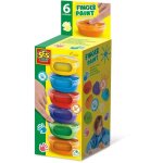 Peinture au doigt 6 couleurs x 45ml - ses creative - intensit des couleurs et facilit de lavage.