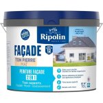 Peinture fa�ade classic 2 en 1 - ripolin - 474647 - ton pierre - mat - 10 l