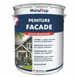 Peinture facade ton pierre - pot 5 l - metaltop - 1015 - ivoire - ton pierre