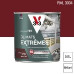 Peinture - v33 - climats extrmes - rouge basque brillant - 05l - mtaux ferreux