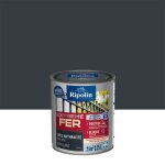 Peinture pour fer extrieur - brillant - 025l - gris anthracite ral 7016 - ripolin
