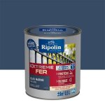Peinture pour fer extrieur - brillant - 05l - bleu marine ral 5003 - ripolin