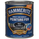 Peinture antirouille - hammerite - ferronnerie - noir - mat - 0. 25 l
