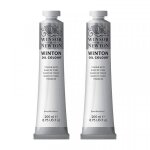Lot peinture � lhuile - de 2 tubes - blanc de titane - winsor & newton