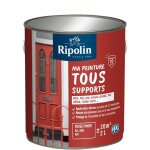 Peinture multi - supports - rouge piment - ral 3000 - mat - ripolin - 2l