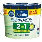 Peinture murs et plafonds 2 en 1 blanc satin ripolin 10l + 2l gratuits Peinture murs et plafonds 2 en 1 blanc satin ripolin 10l + 2l gratuits