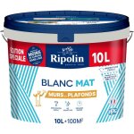 Peinture murs et plafonds - blanc - mat - ripolin - 10 l - edition sp�ciale bi - couche