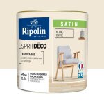 Peinture murale toutes pices - satin - 05l - blanc cass - ripolin