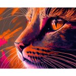 Peinture au num�ro chat 40 x 50 cm