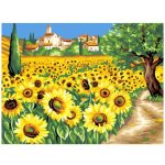 Peinture au numéro - initiés - les tournesols - acrylique - 12 pots - 39x33 cm Peinture au numéro - initiés - les tournesols - acrylique - 12 pots - 39x33 cm