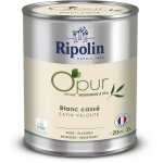 Peinture opur murs boiseries & radiateurs - ripolin - 472823 - blanc cassé - satin veloute - 2 l Peinture opur murs boiseries & radiateurs - ripolin - 472823 - blanc cassé - satin veloute - 2 l