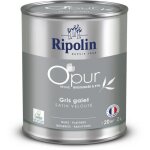 Peinture opur murs boiseries & radiateurs - ripolin - 472824 - gris galet - satin veloute - 2 l