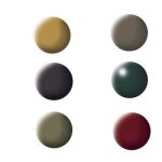 Peintures revell - couleurs militaires - 6 pots - vert - adulte