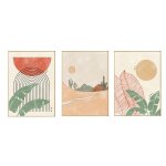 Peinture sur toile - tech discount - lot de 3 - 42x60cm - rectangulaire - int�rieur