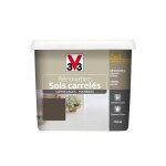 Peinture taupe iris� satin sols carrel�s v33 750ml marron 0000000