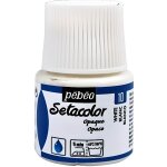 Peinture textile - pbo - setacolor opaque - blanc n10 - 45ml - couleurs intenses et couvrantes