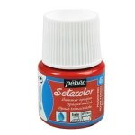 Peinture tissu - pbo - setacolor opaque moir - rouge passion - 45 ml - effet satin