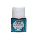 Peinture vitrail - pbo - bleu turquoise - flacon 45 ml - dcoration sur verre - transparente