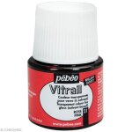 Peinture vitrail transparente - pebeo - 45ml - rose transparent