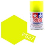 Peinture pour voiture radiocommand�e - tamiya - lexan ps27 jaune fluo - enfant