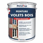 Peinture volets bois - pot 5 l - metaltop - 3004 - rouge basque
