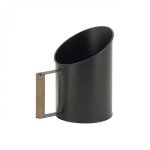 Pelle à granulés pellets en fer de zinc et poignée en bois - 1. 5l - noir - linxor Pelle à granulés pellets en fer de zinc et poignée en bois - 1. 5l - noir - linxor