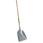 Pelle - leborgne - aluminium petit modle 33cm - nervure - manche bois