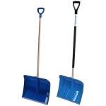 Pelle poussoir alpin - outifrance - manche aluminium - lame nervur�e - haute performance