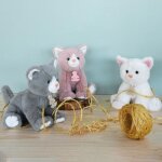 Peluche b�b� chat blanc - histoire dours - plush - mixte - 0 mois - naissance - b�b�