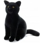 Peluche - plush & company - chat noir - 30 cm - yeux jaunes - pour enfants