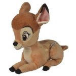 Peluche disney : faon brun bambi 26 cm - set doudou enfant et 1 carte offerte