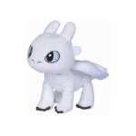 Peluche pour dragons : dragon blanc furie eclair 20 cm - doudou enfant : dragons et une carte offert