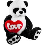 Brubaker peluche g�ante xxl - panda nounours - 100 cm - c?ur en peluche love inclus