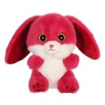 Peluche - gipsy toys - lapin cutydoos 13 cm - couleur framboise - ruby