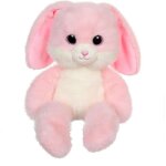 Peluche lapin leggies - gipsy toys - rose�48 cm