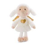 Peluche - nici - la la lammie - 30 cm - blanc / doré - mouton câlin pour bébé Peluche - nici - la la lammie - 30 cm - blanc / doré - mouton câlin pour bébé