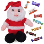 Peluche pre nol 30cm accompagne de 20 chocolats milka kinder daim & clbrations pour gter les gourmands ...